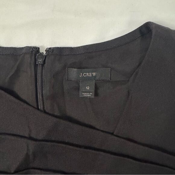 J Crew Promotion Dress Black sz 12 Office Knee Length Sleeveless Pockets Stretch - Picture 5 of 10